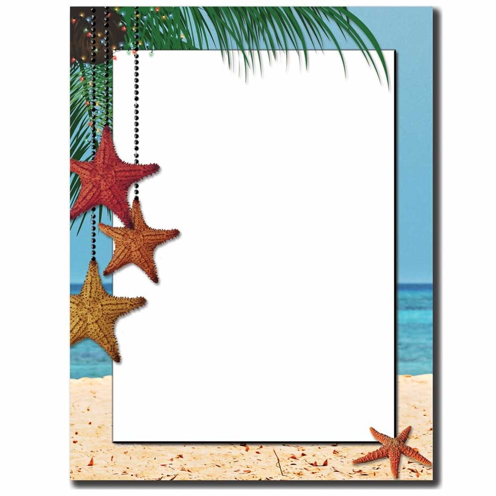 100 PCS Holiday Stars Letterhead Laser Inkjet Printer Paper Stationery Sheet
