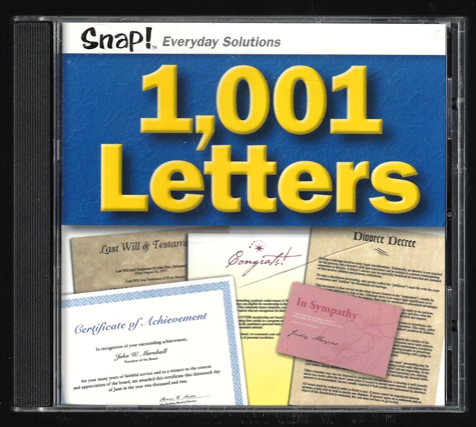 1,001 Letters (CD-ROM PC 2002) Snap Everyday Solutions - Tested