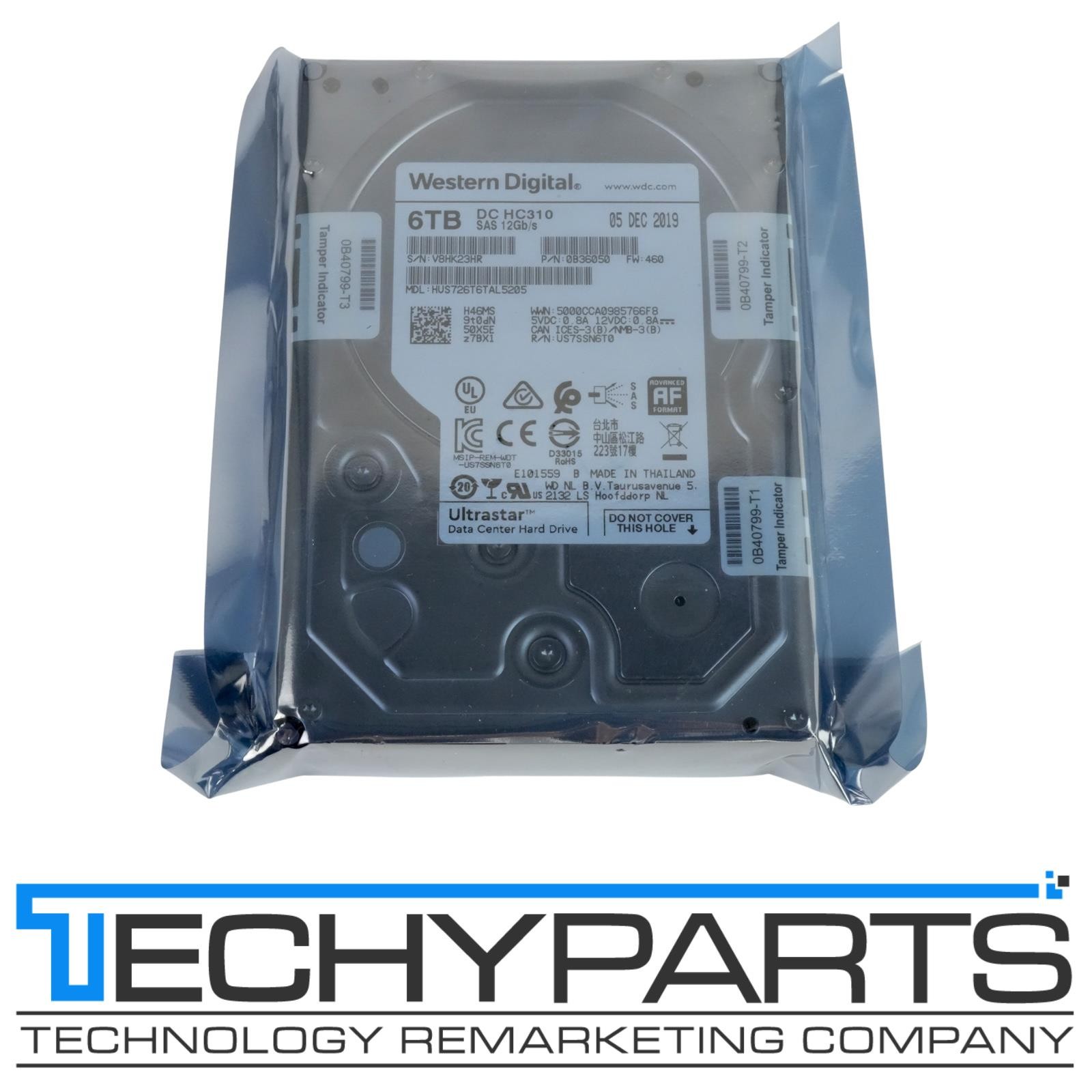 WD Ultrastar DC HC310 6TB 7.2K 3.5" SAS 12G SED TCG FIPS HUS726T6TAL5205 0B36050