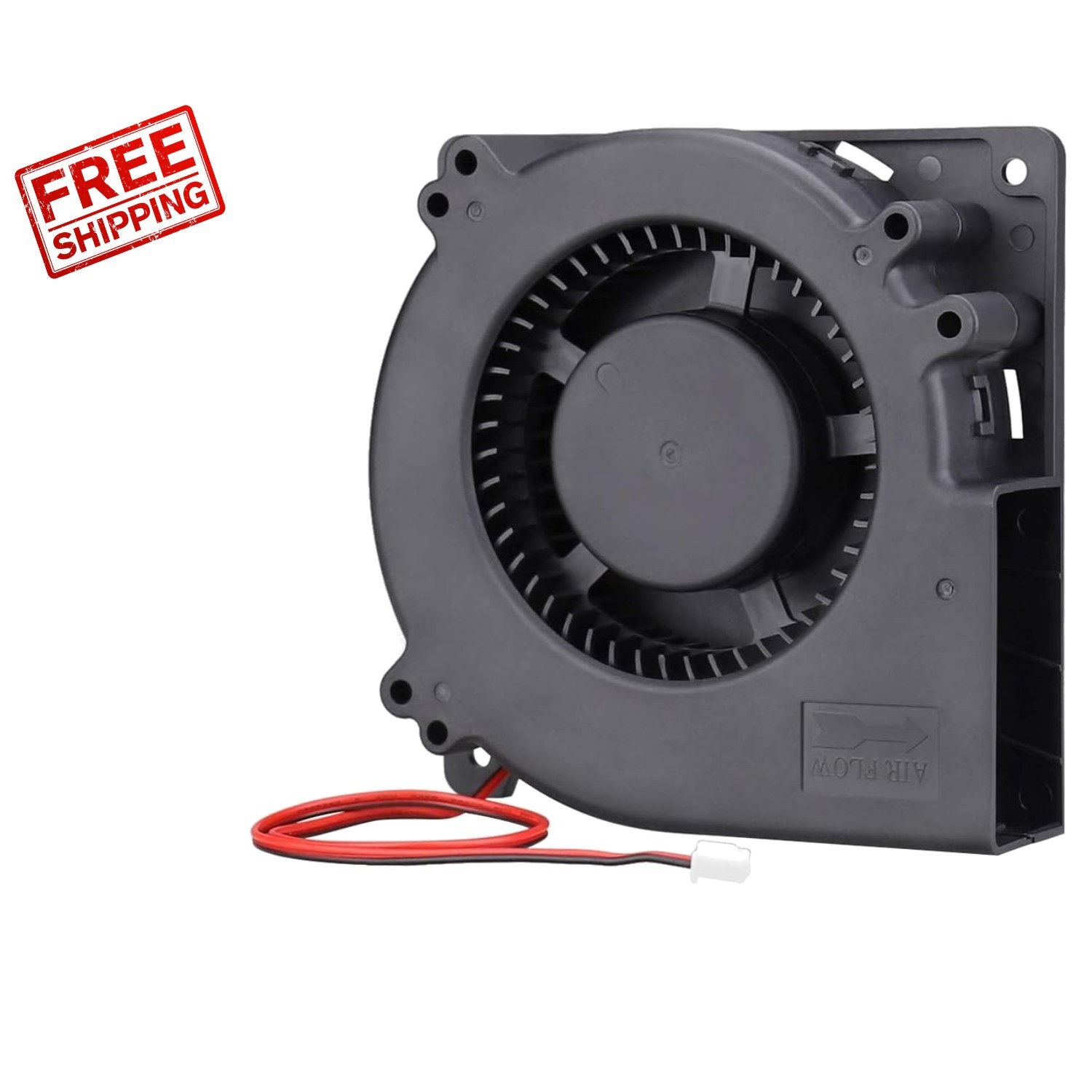 Versatile 12V Brushless Blower Fan 0-3000 RPM for DIY and Electronics Projects