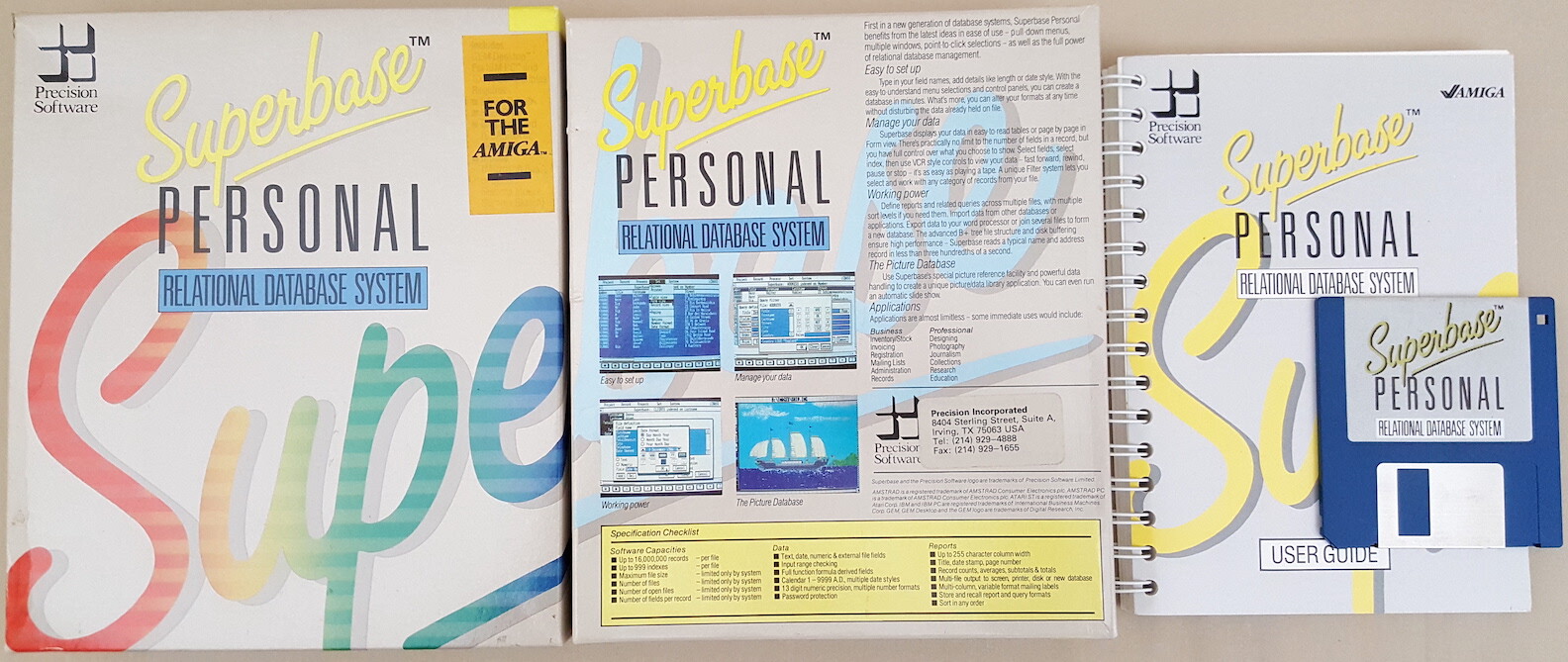 Superbase Personal ©1987 Precision Software for Commodore Amiga 500 1000 2000