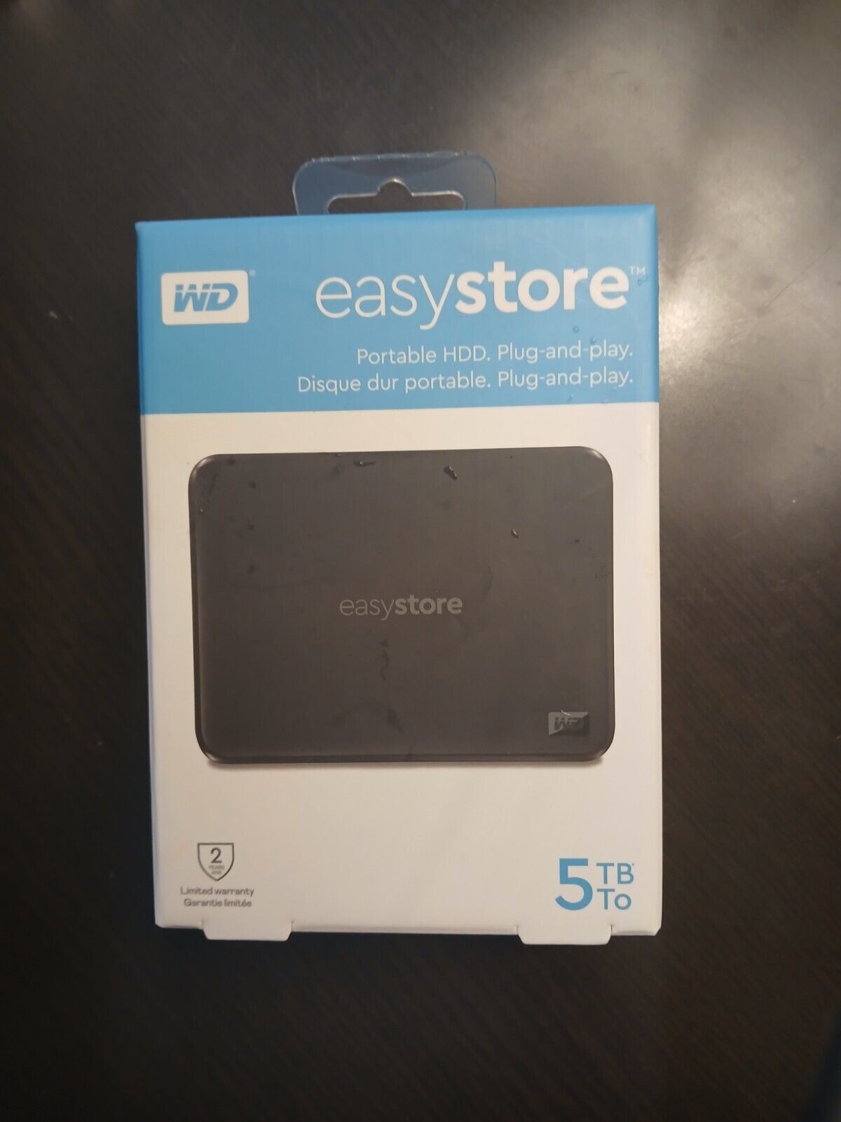 New Sealed Western Digital WD easystore 5TB External USB 3.0 Hard Drive- Black.