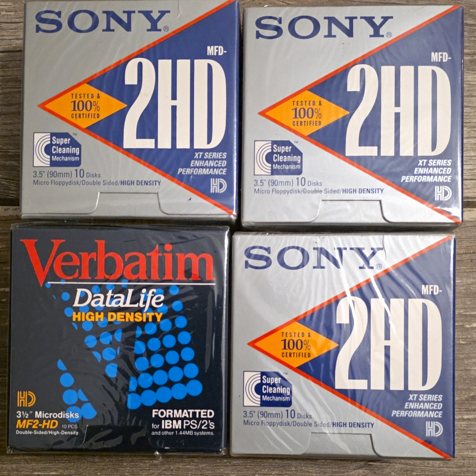 Sony MFD-2HD 3.5" 2HD High Density 1.44MB Floppy Disks 10-Pack