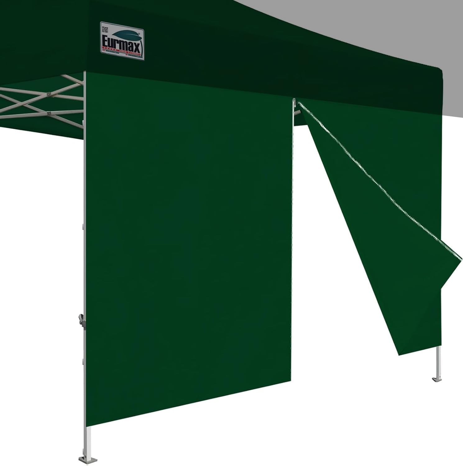 Eurmax USA 10FT Instant Canopy SunWall with Middle 10x5.7ft, forest green 