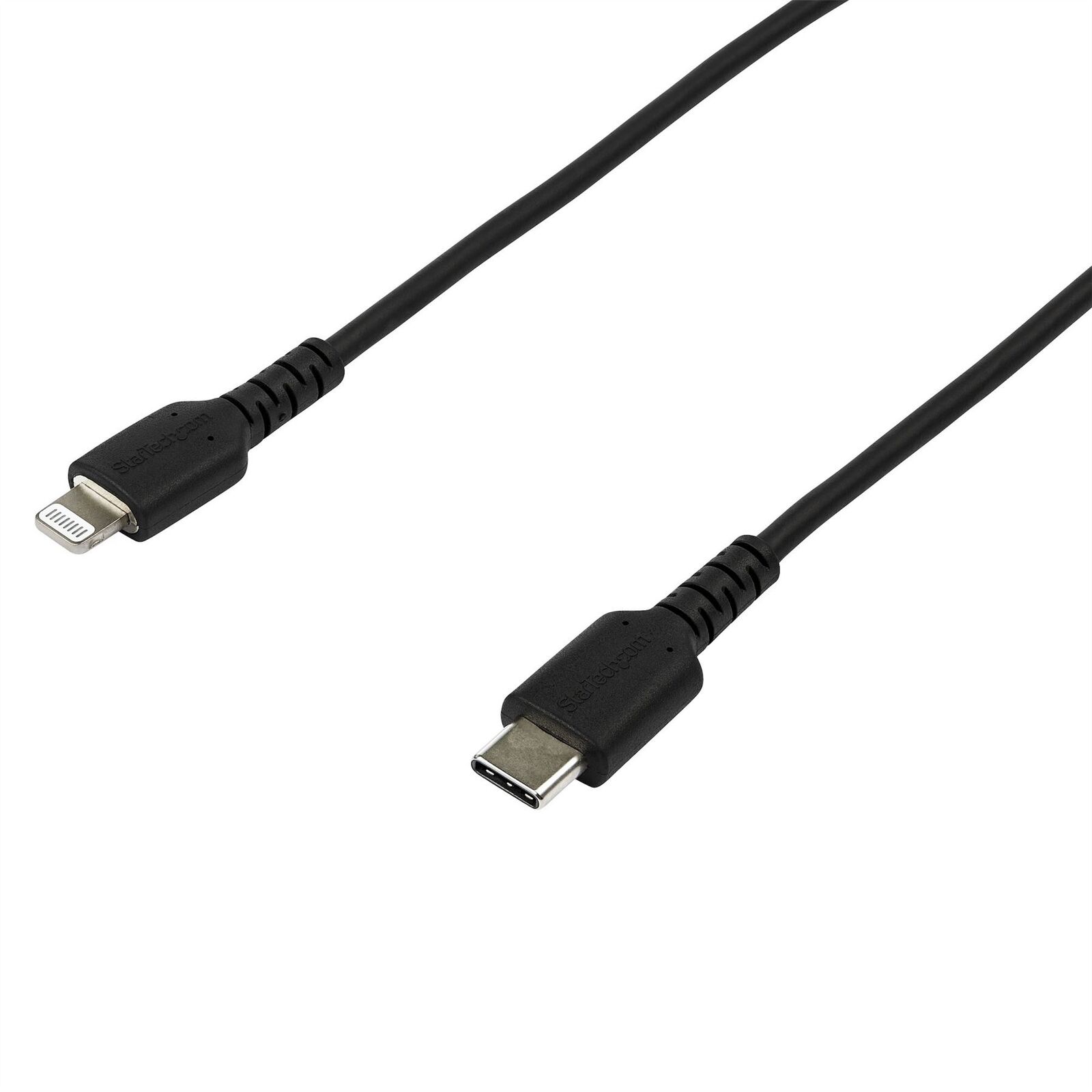 StarTech.com 6 foot (2m) Durable Black USB-C to Lightning Cable - Heavy Duty Rug