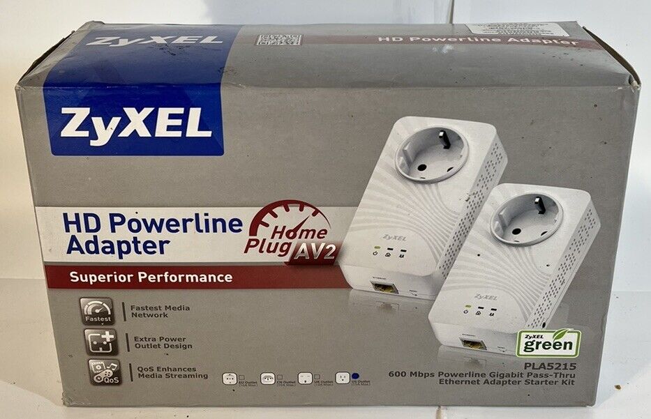 ZyXEL HD Powerline Adapter 2000, AV2000, PLA5456 Starter Kit