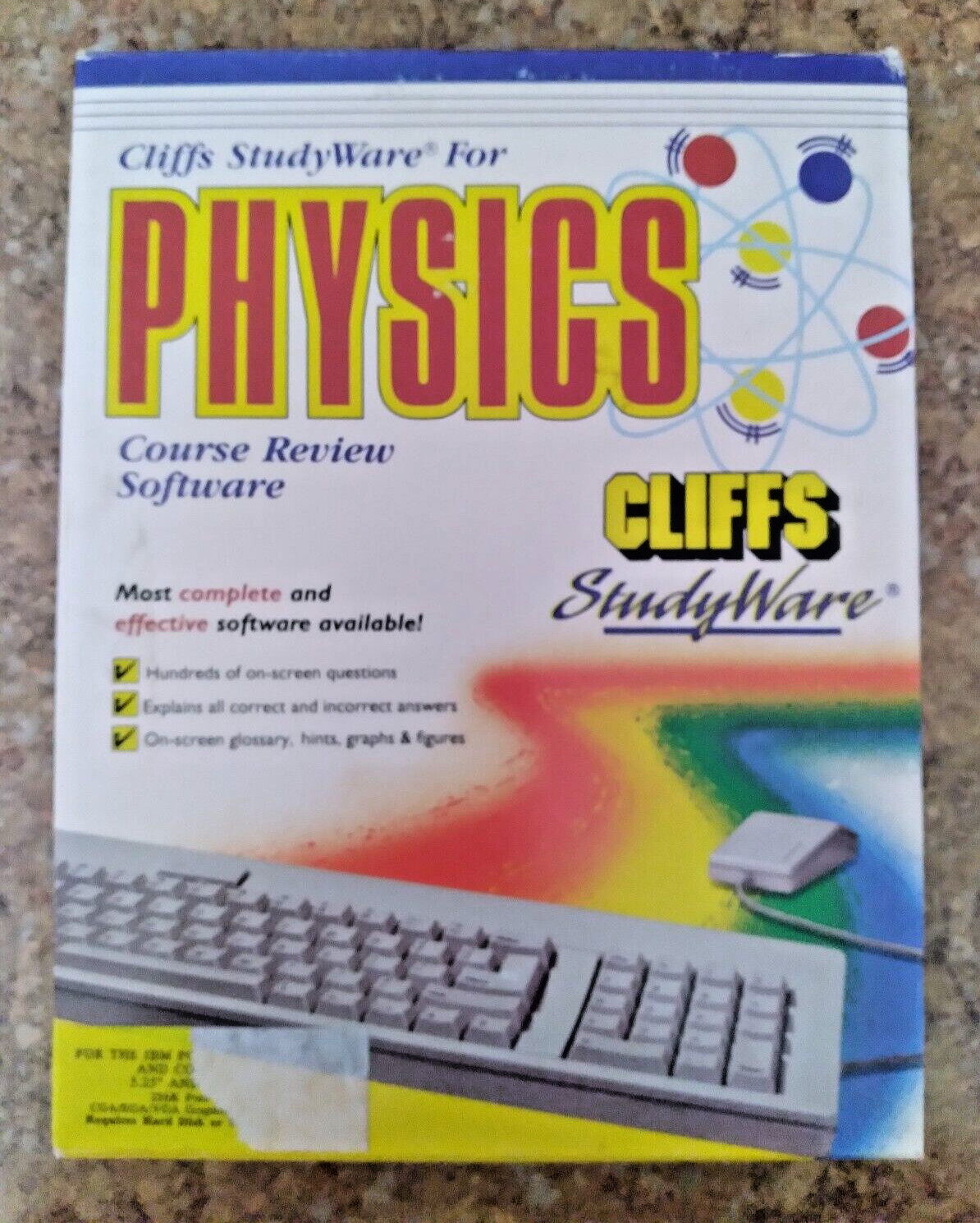 1991 PHYSICS Cliff Study Ware ~ 5.25 Disks For IBM PC ~ Educational ~ Vintage