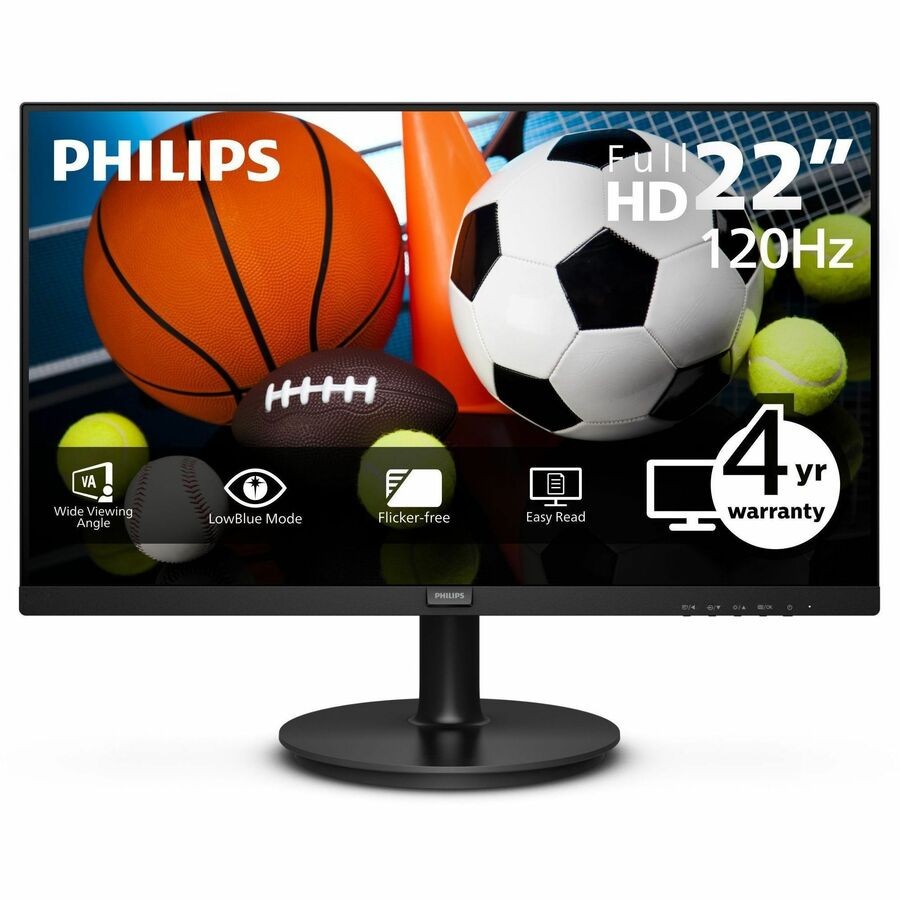 Philips V-line 221V8LB3S 22" Class Full HD LED Monitor - 16:9 - Textured Black