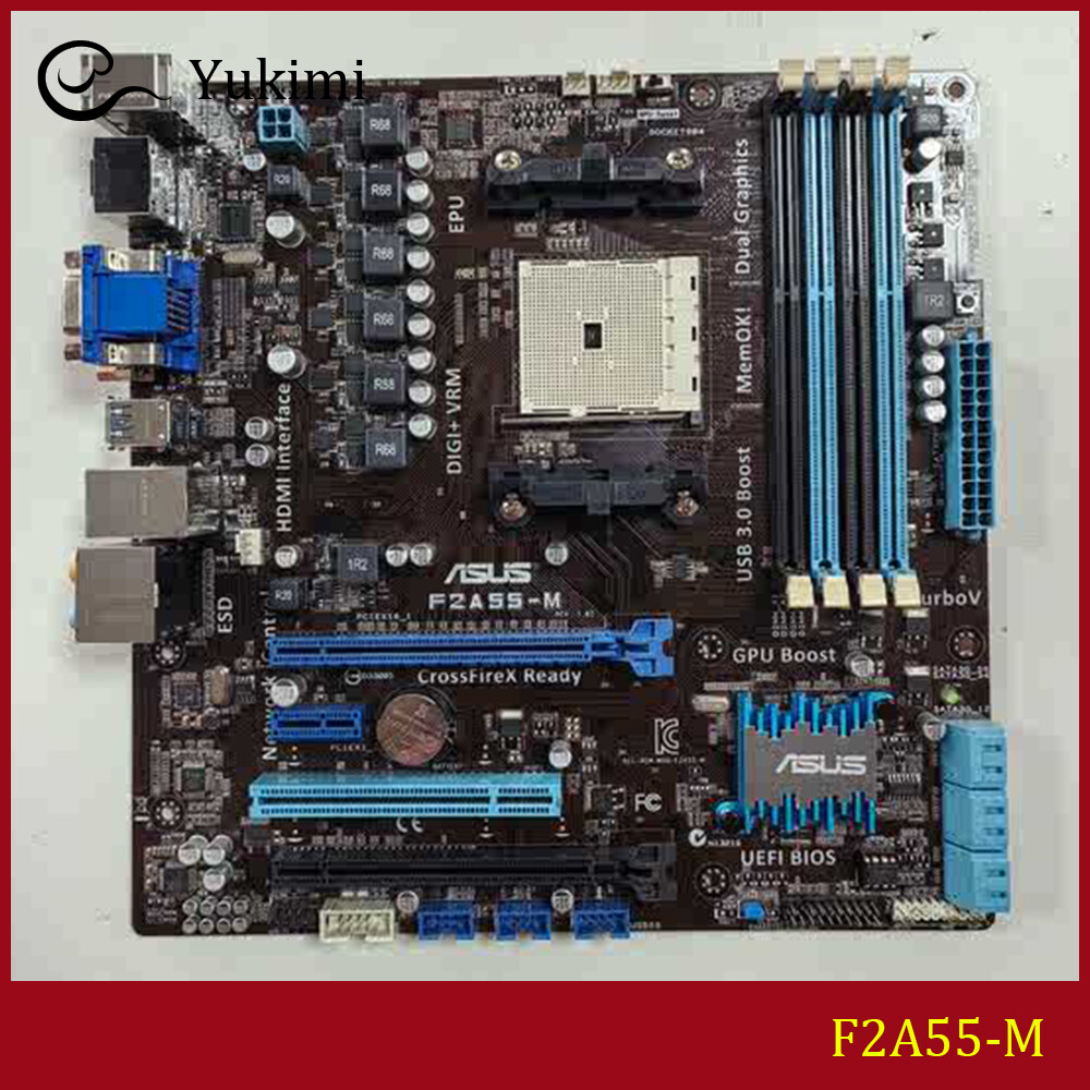 FOR ASUS F2A55-M DDR3 AMD FM2 64GB HDMI VGA DVI Motherboard Test OK