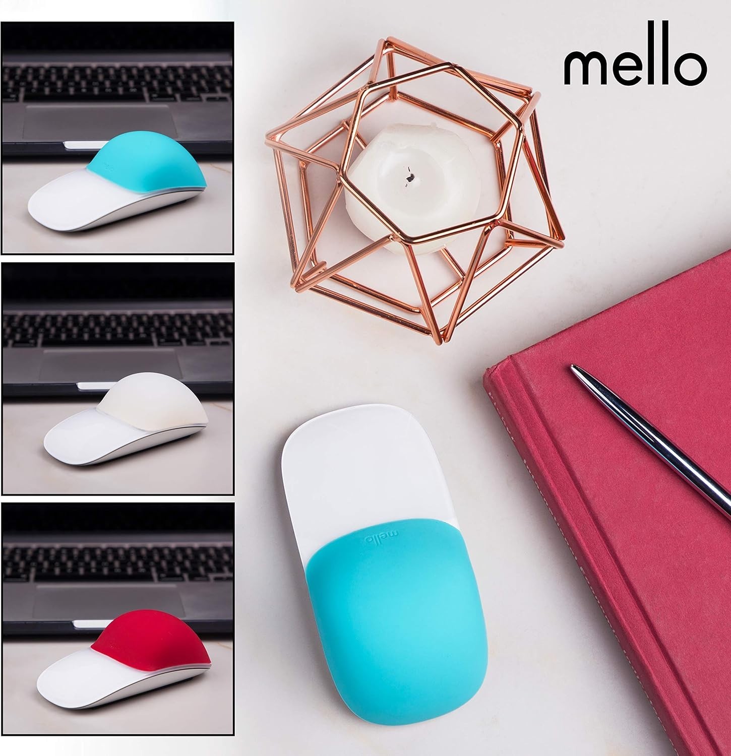 Mello Silicone Cushion for Apple Magic Mouse 1 & 2 - Ergonomic Grip White NEW