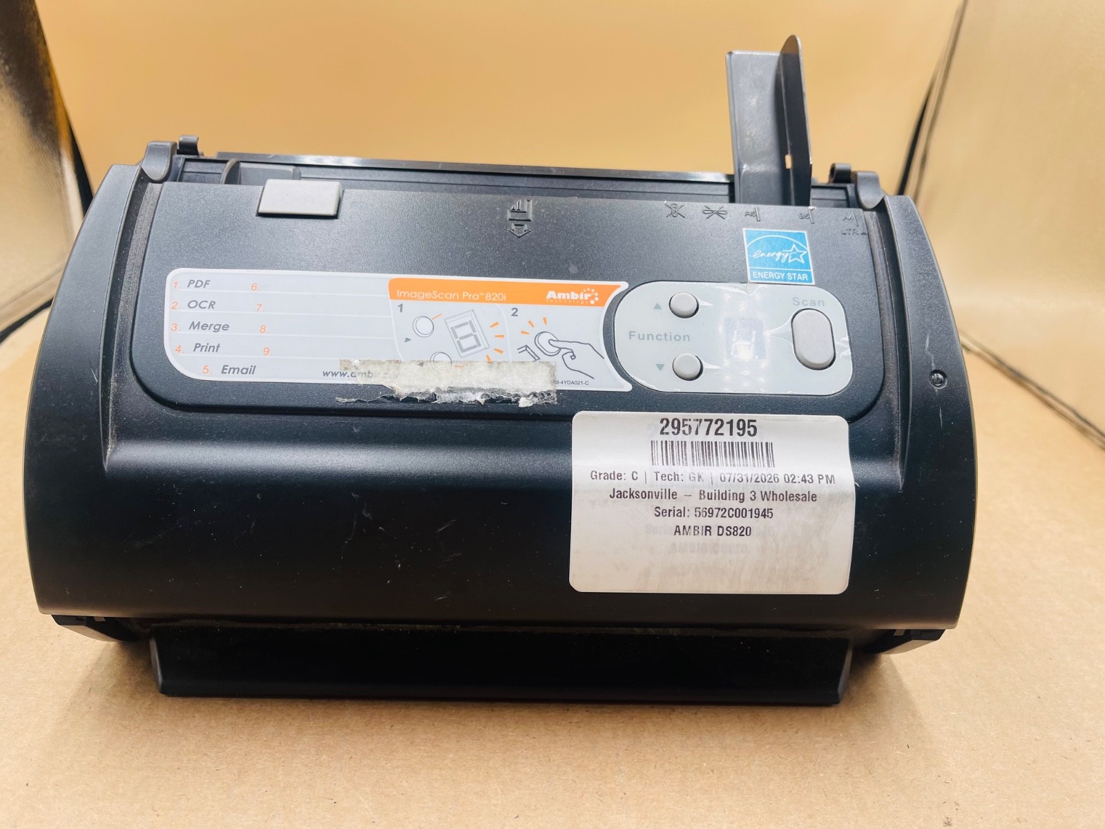 Ambir ImageScan Pro 820i DS820 Duplex USB 2.0 Sheetfed Color Scanner