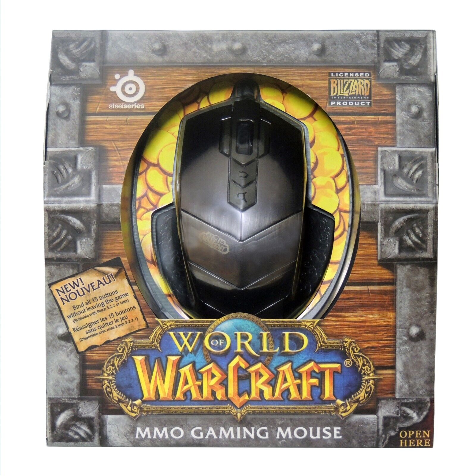 SteelSeries World of WarCraft MMO Gaming Mouse WoW USB Windows Vista XP 2000