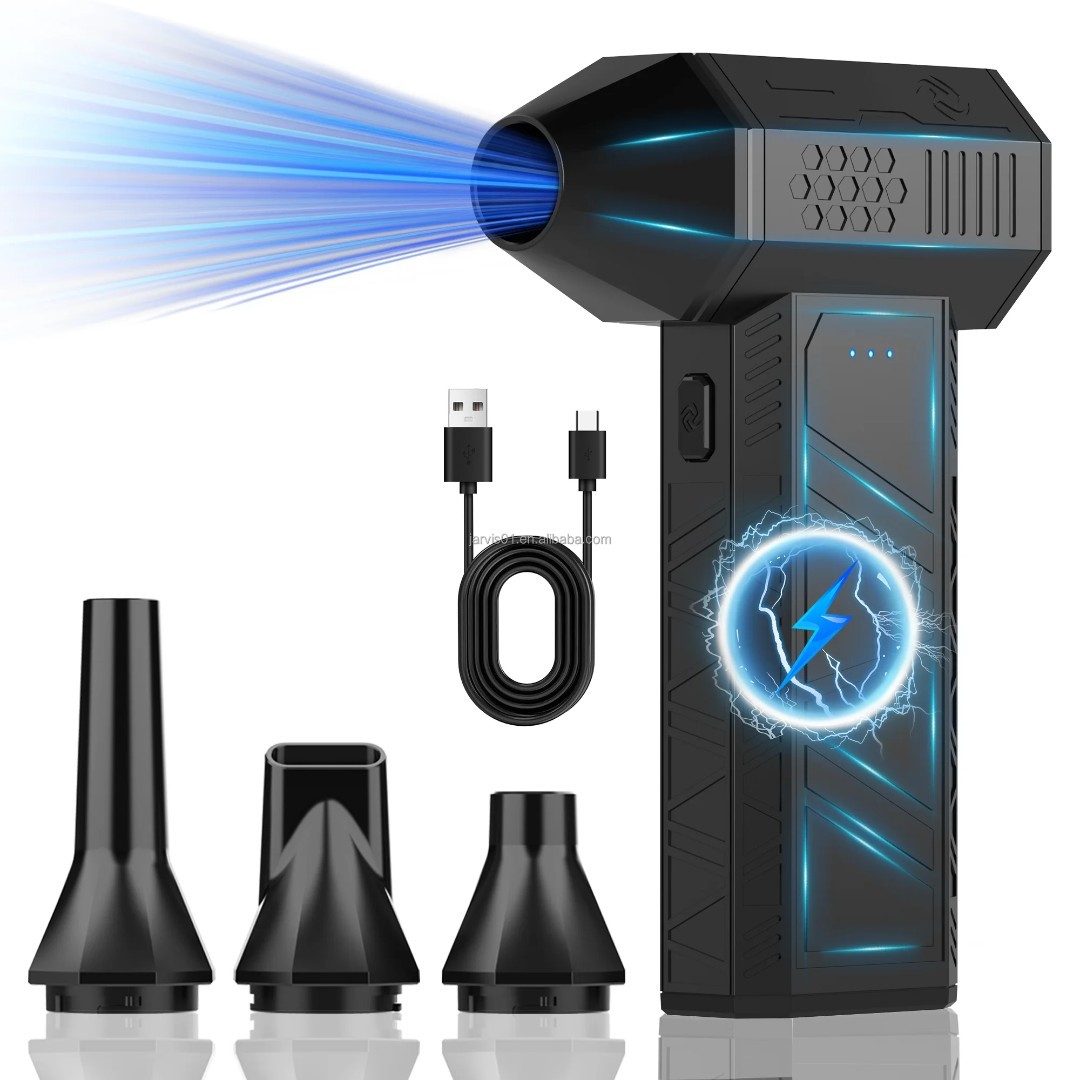 X3 Mini Electric Air Duster Portable Rechargeable USB Charging, 3 Nozzles