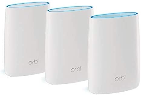 NETGEAR Orbi AC3000 Tri-Band Home WiFi System 3 Pack RBK53S-100NAS - WHITE