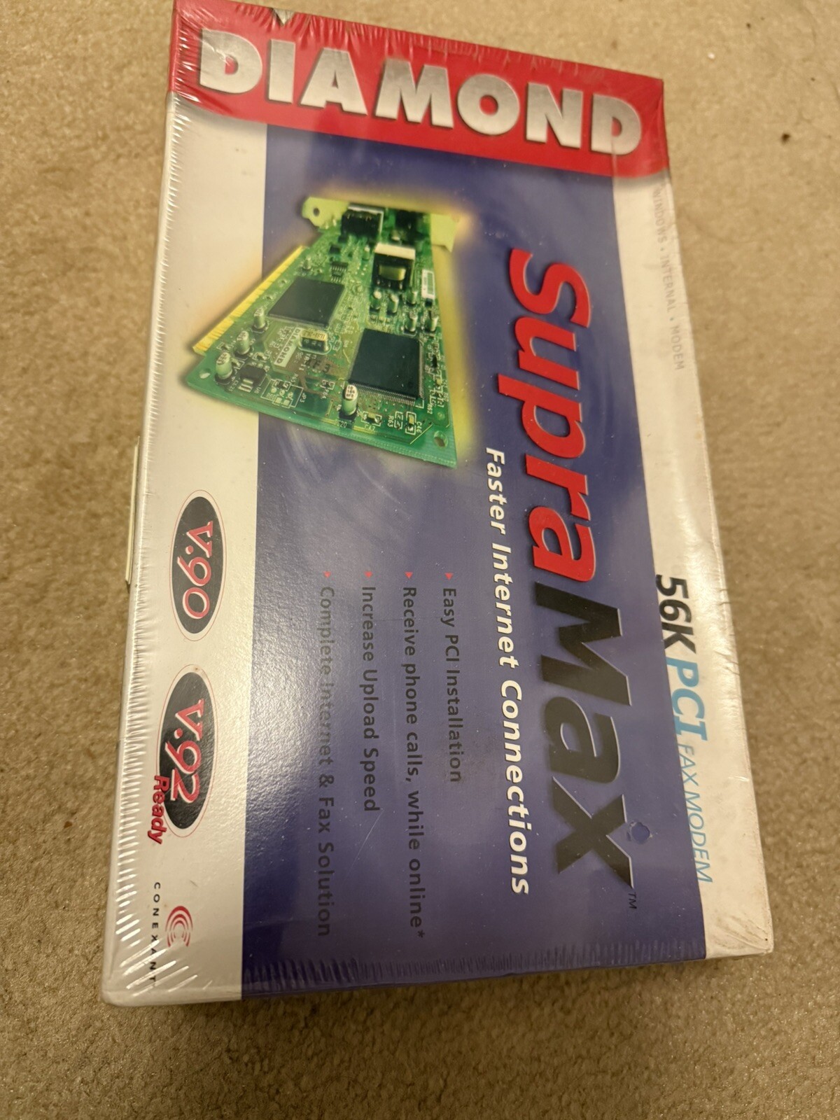 Brand New Diamond SupraMax Pro 56K PCI Fax Modem Brand New Sealed
