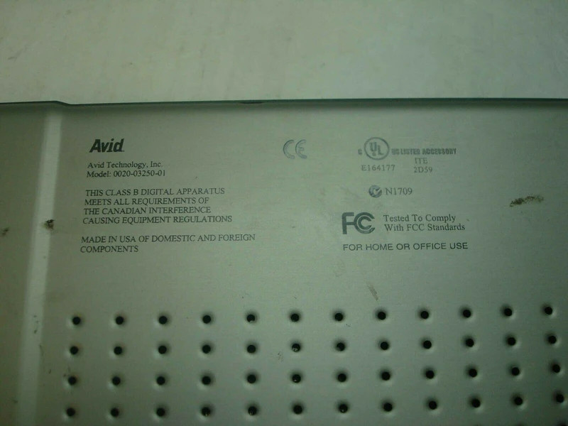 0020-03250-01, avid 0020-03250-01 avid professional video or audio editing