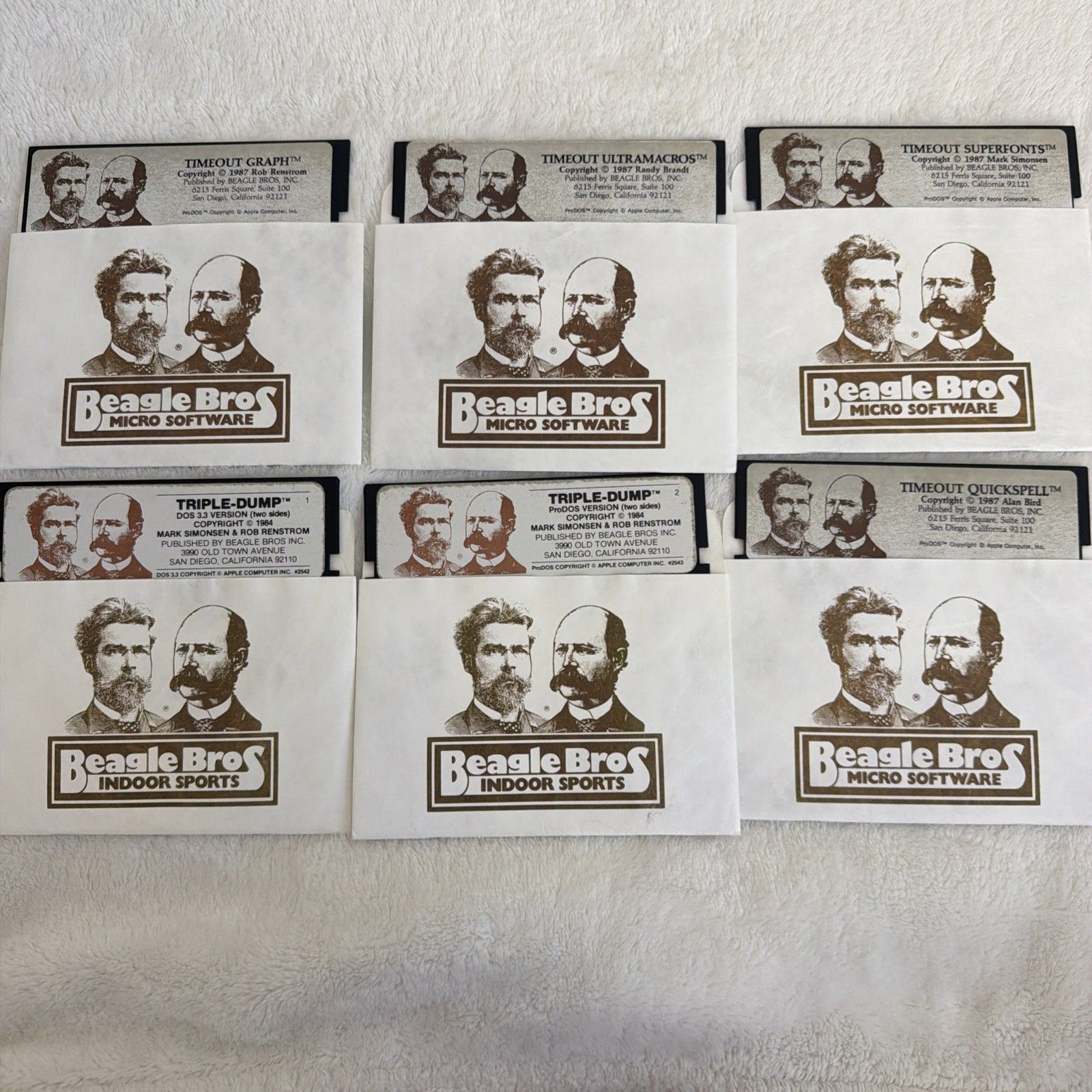 Beagle Bros Apple II Software Bundle – TimeOut Utilities, Triple Dump – UNTESTED