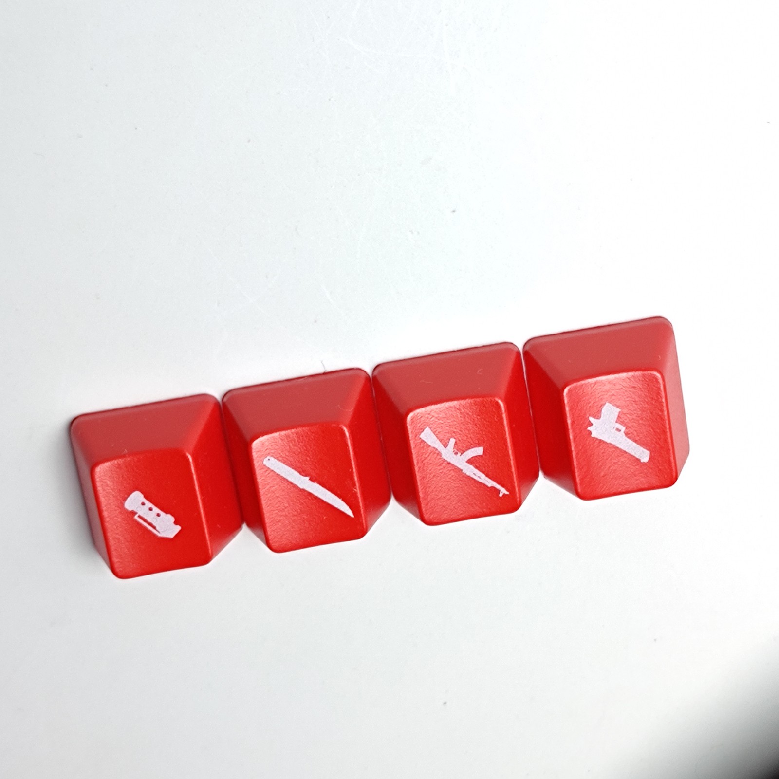 4 PCS Keycaps ABS OEM R4 Key Caps Red Keycaps Translucent Keycaps