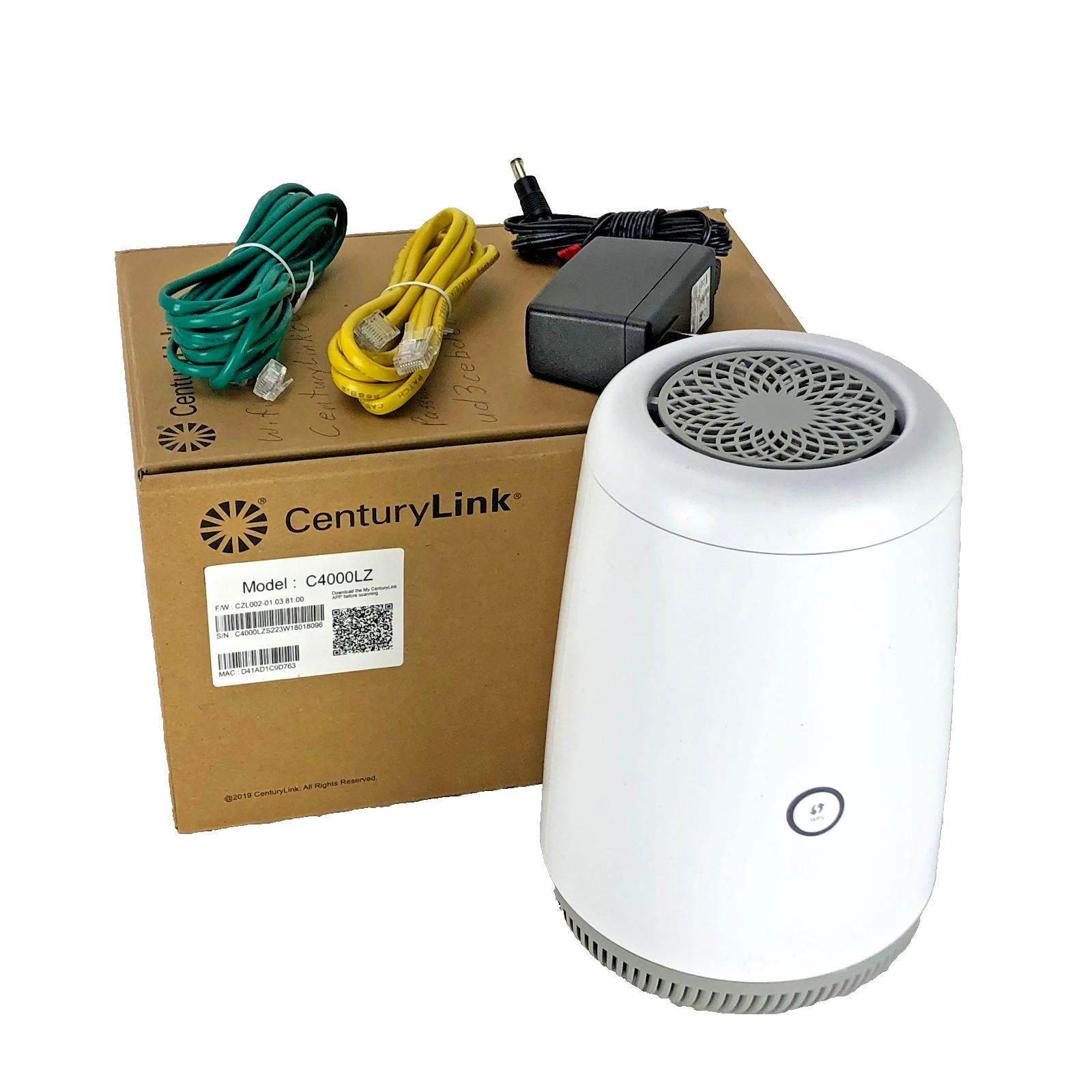 CenturyLink C4000LZ Greenwave Wi-Fi 6 DSL Modem Router VDSL2 Gigabit 3Gbps Used