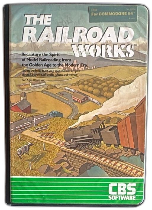 The Railroad Works CBS Software 1985 Commodore 64 Vintage Simulation Game