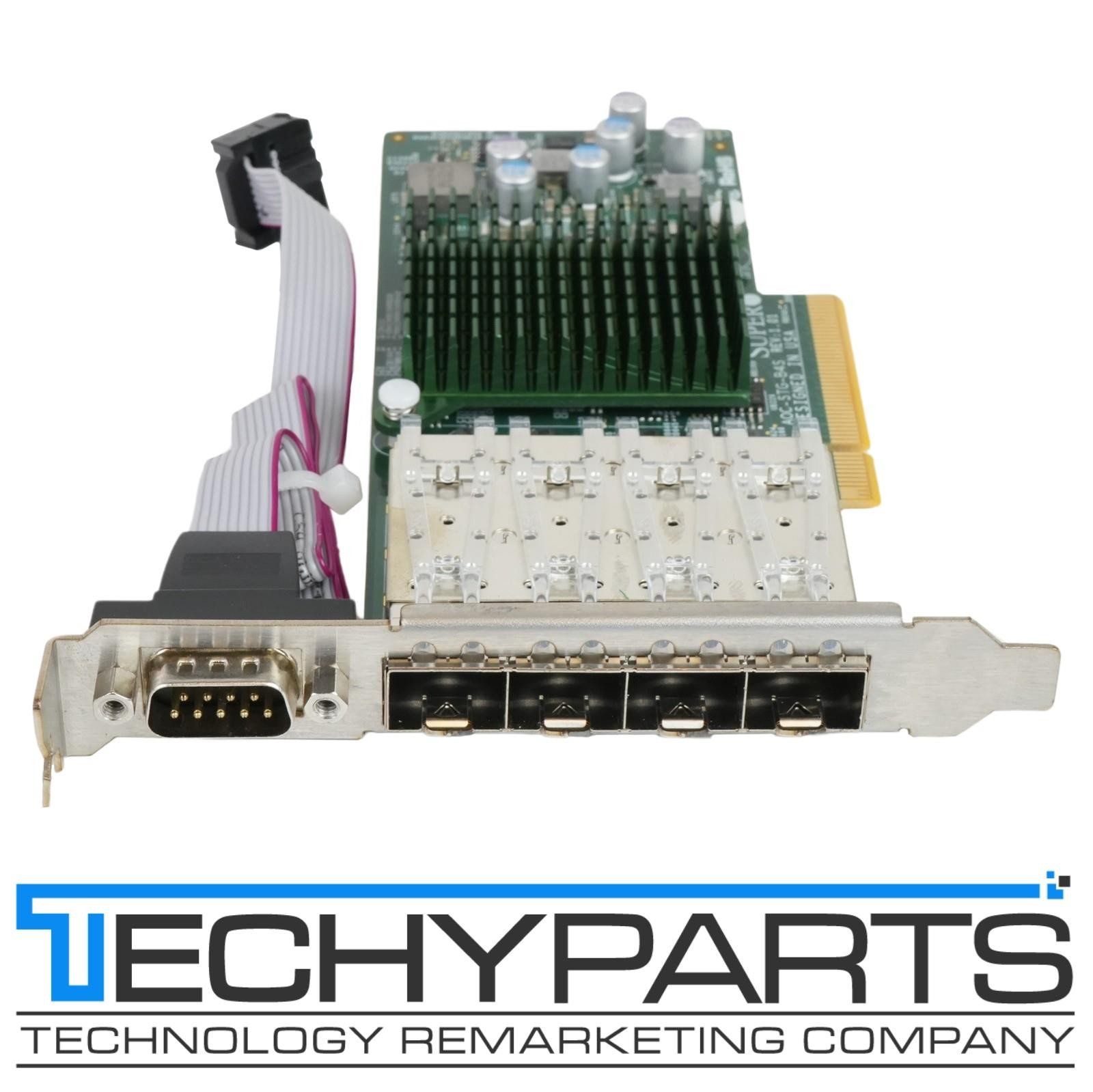 Supermicro AOC-STG-B4S 4-Port SFP+ Broadcom BCM57840S 10GbE with Serial Port