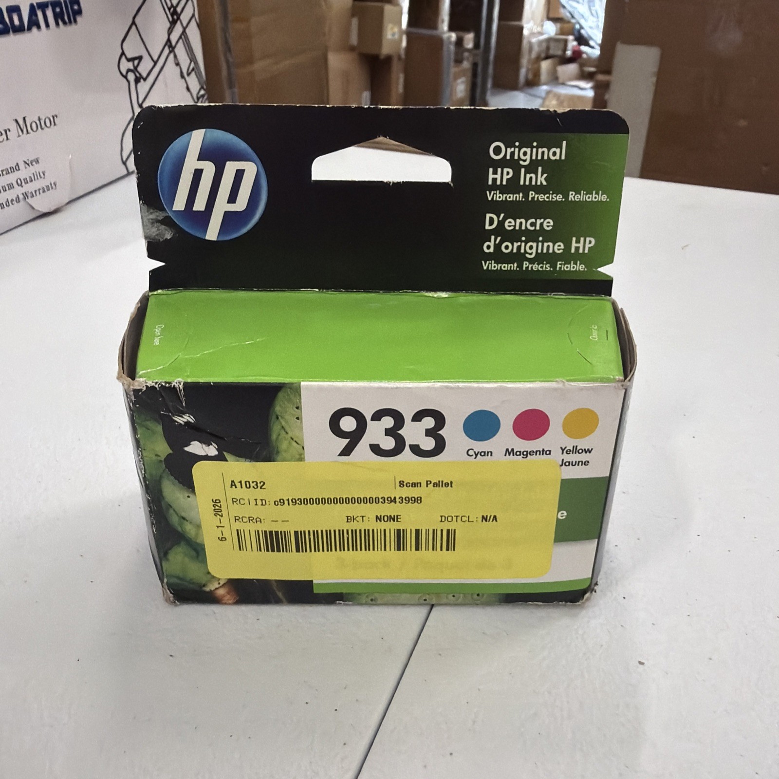 HP 933 Tri Color Ink Cartridge SEALED New in Box 06/2022