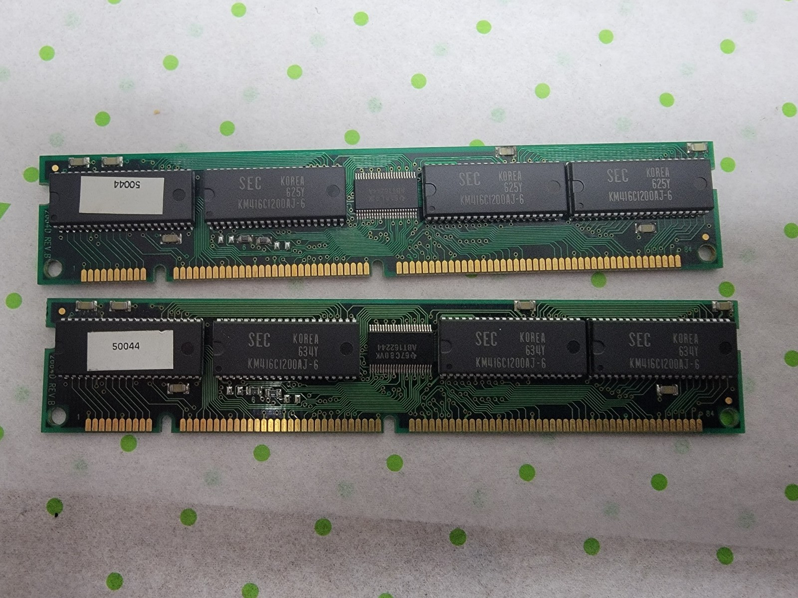 TWO STICKS OF SDRAM RAM PULLED FROM POWERMAC 9600/200