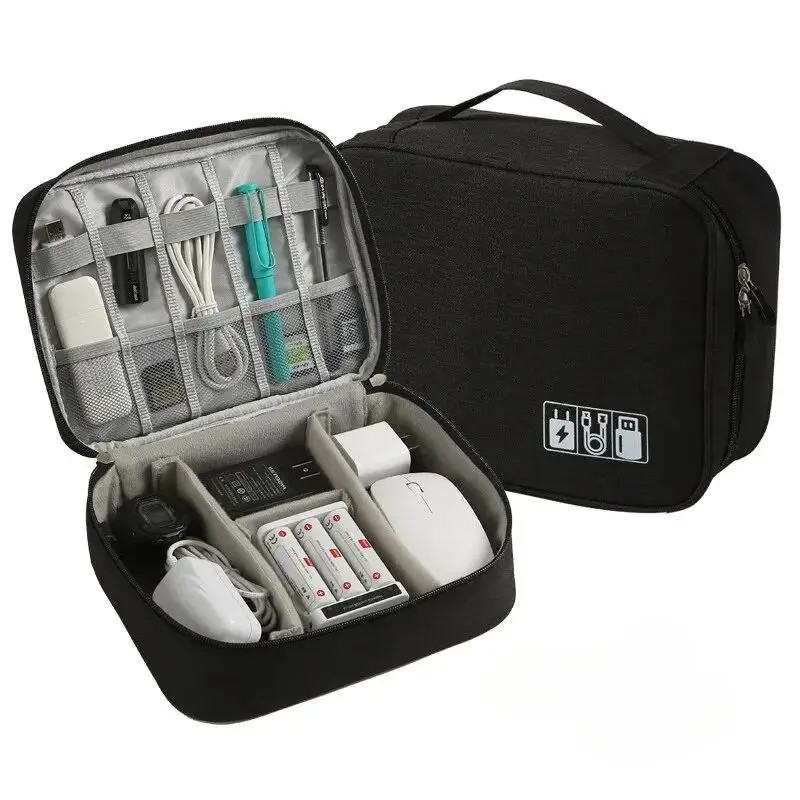 Cable Storage Bag Waterproof Digital Electronic Organizer Portable USB Data Line