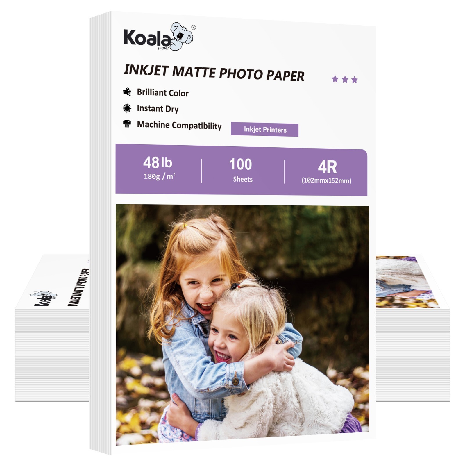 400PK Koala Premium Matte Photo Paper 4x6 48lb for Inkjet Printer Epson HP Canon