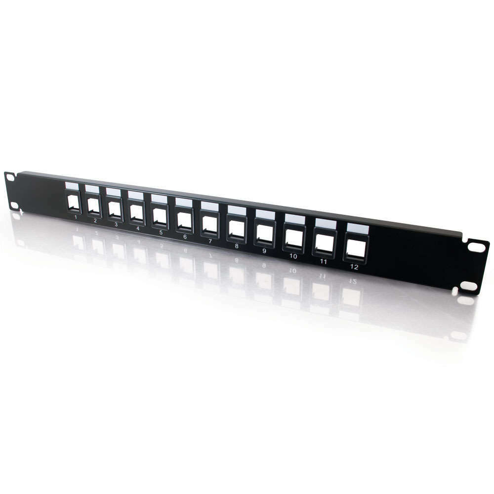 12-Port Blank Keystone/Multimedia Patch Panel-C2G