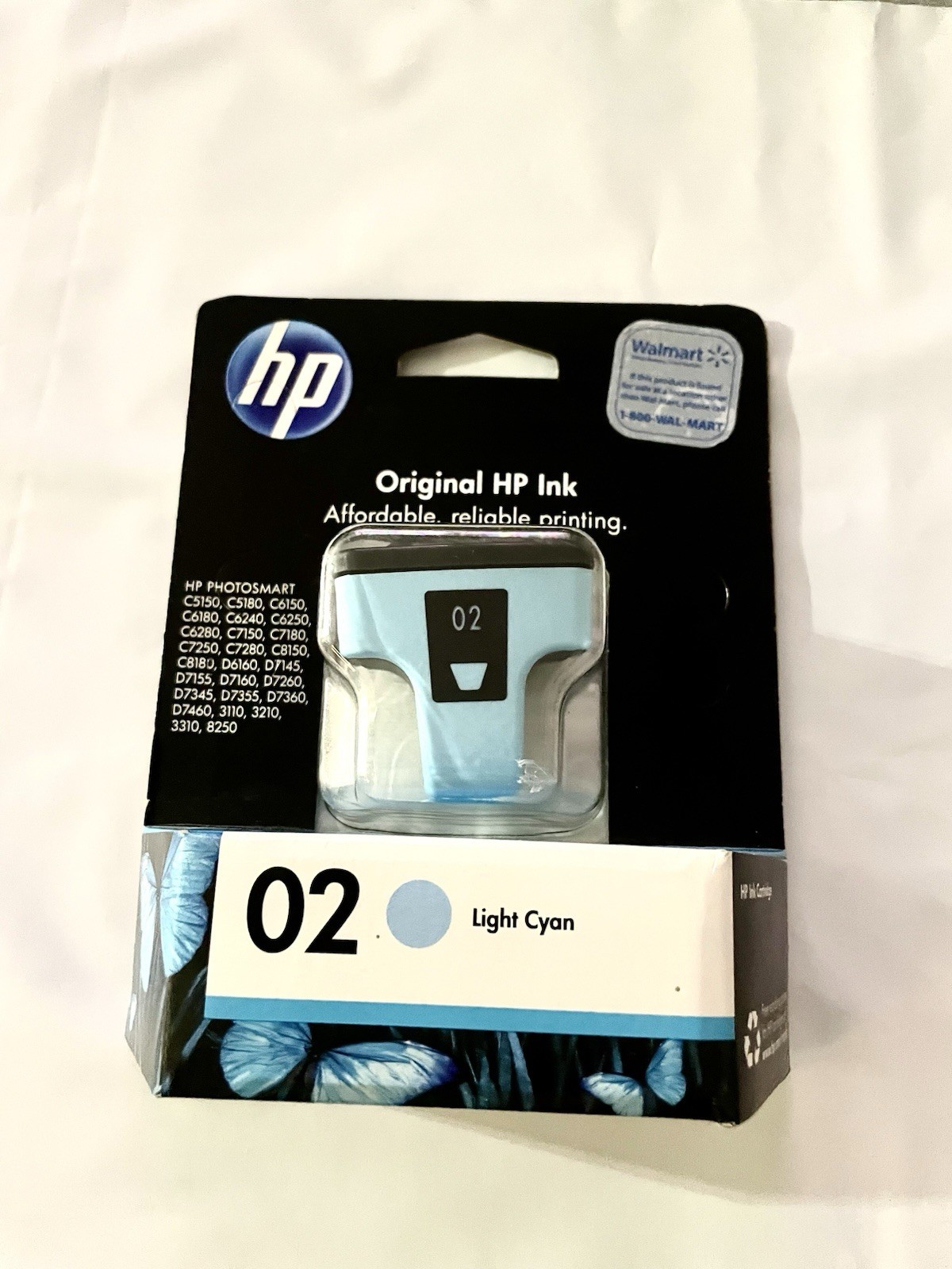 NEW Genuine HP 02 Light Cyan Printer Ink Cartridge