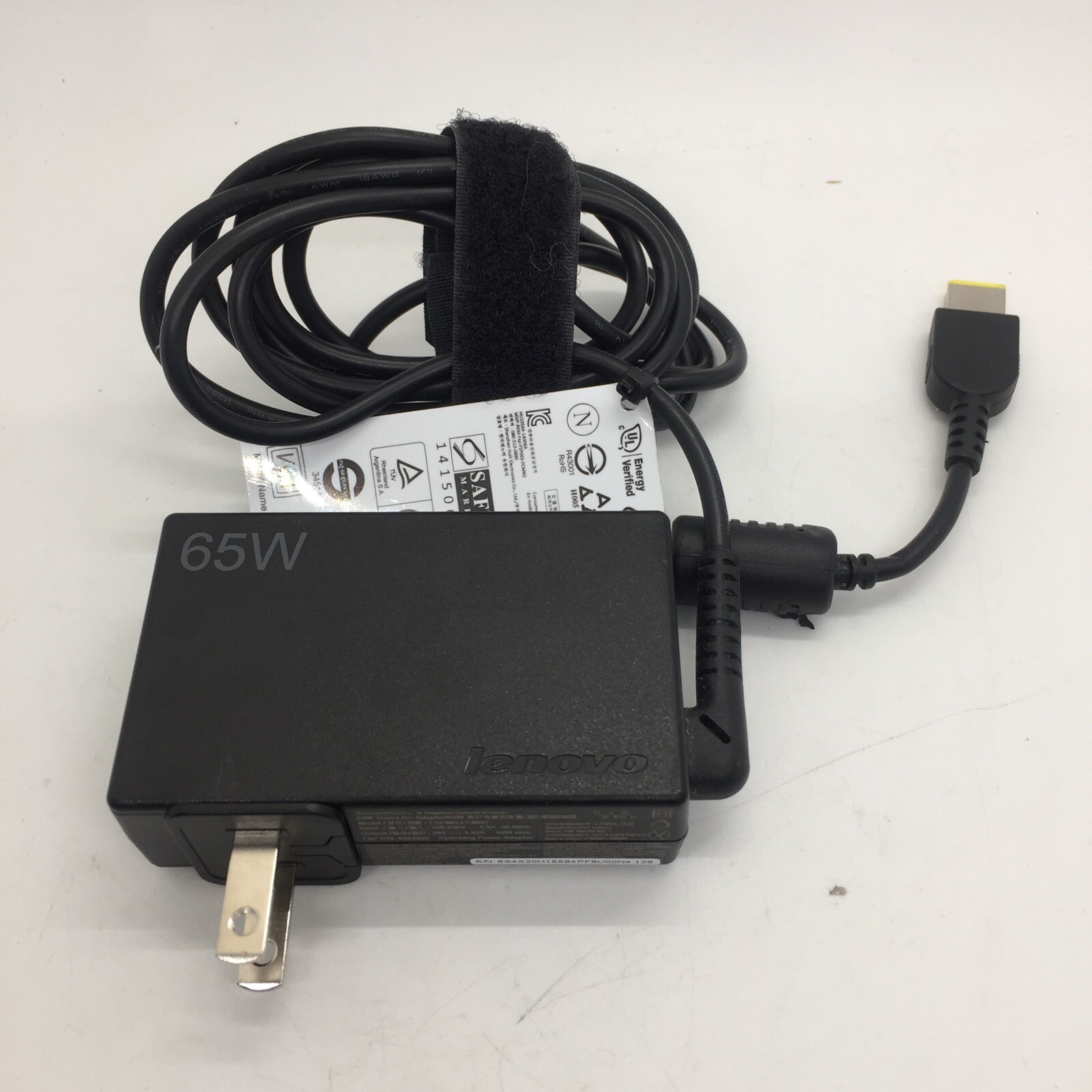 Original Lenovo 65W Slim TiP Travel AC Adapter FSP065-FCMN2 Square Plug