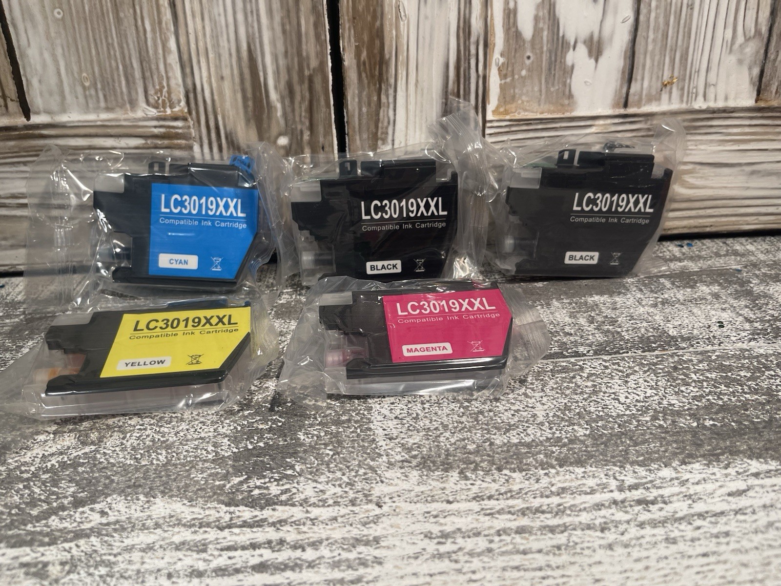 Compatible Brother 5 Pack In XXL LC3019 2BLACKS 3 Colors Yellow Cyan Magenta