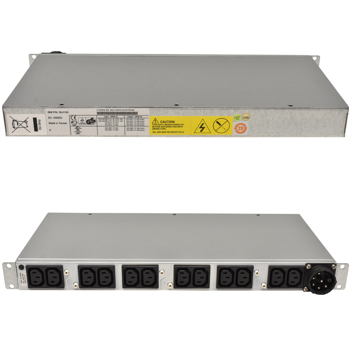 IBM PDU 39J1183 39J8925 12x C13 3 Phase with Bracket