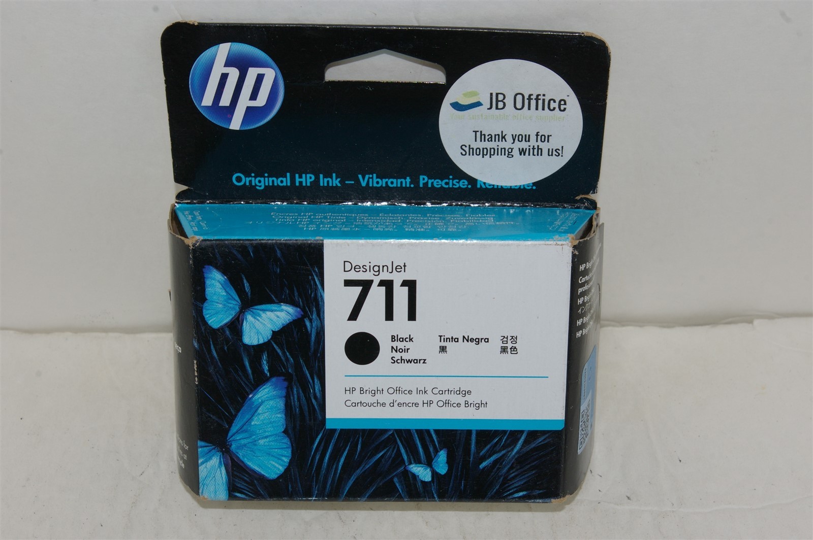 HP Designjet 711 Black Genuine OEM Ink Cartridge Exp 10/2023 SEALED