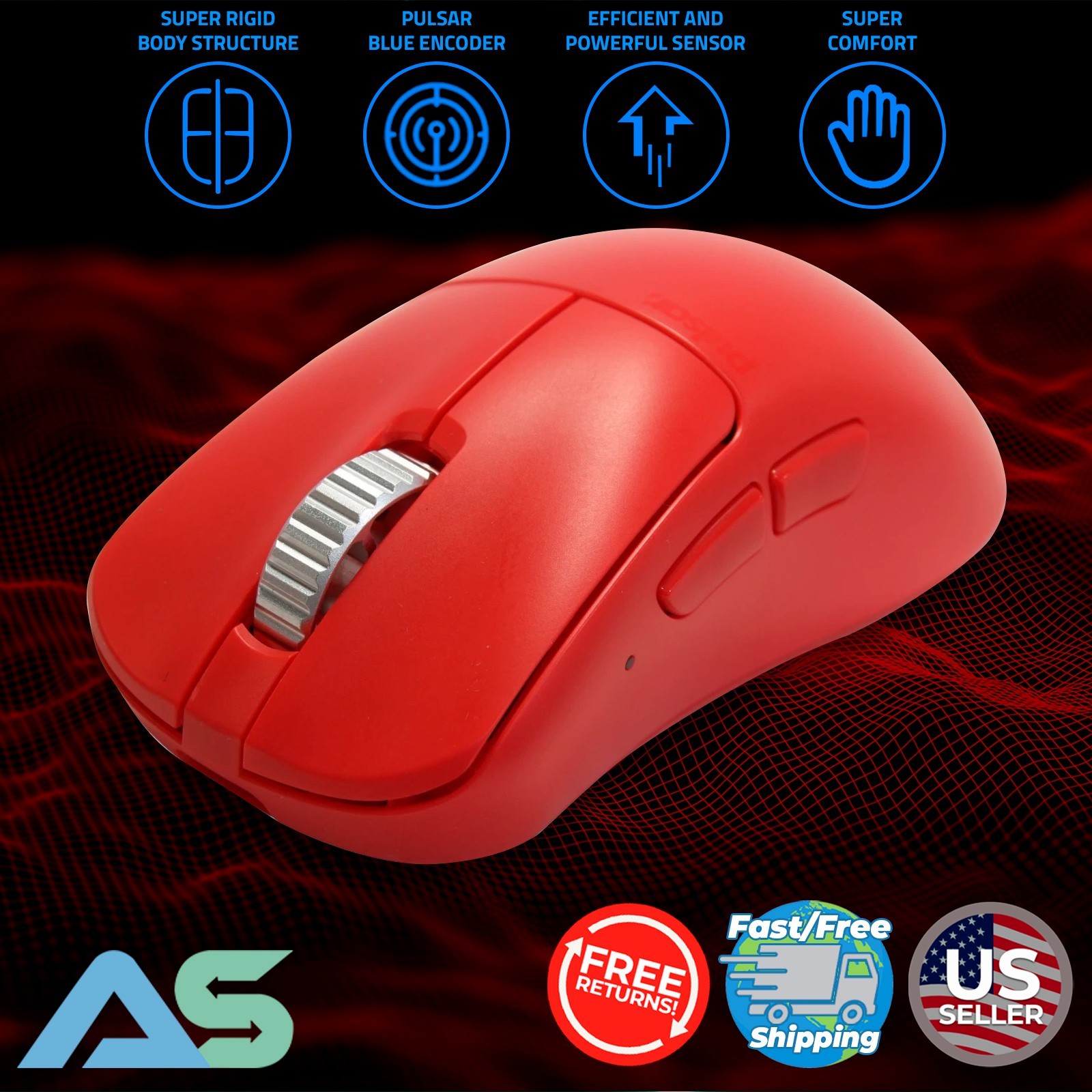 Pulsar Xlite V3 eSports Gaming Mouse | Size 2 | PXV3ES23 | Red - No Dongle