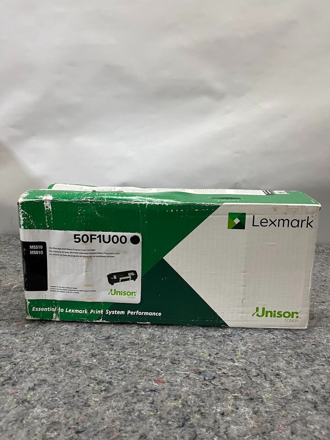 Genuine Lexmark 50F1U00 501U UltraHigh Yield Return Program Toner Cartridge READ