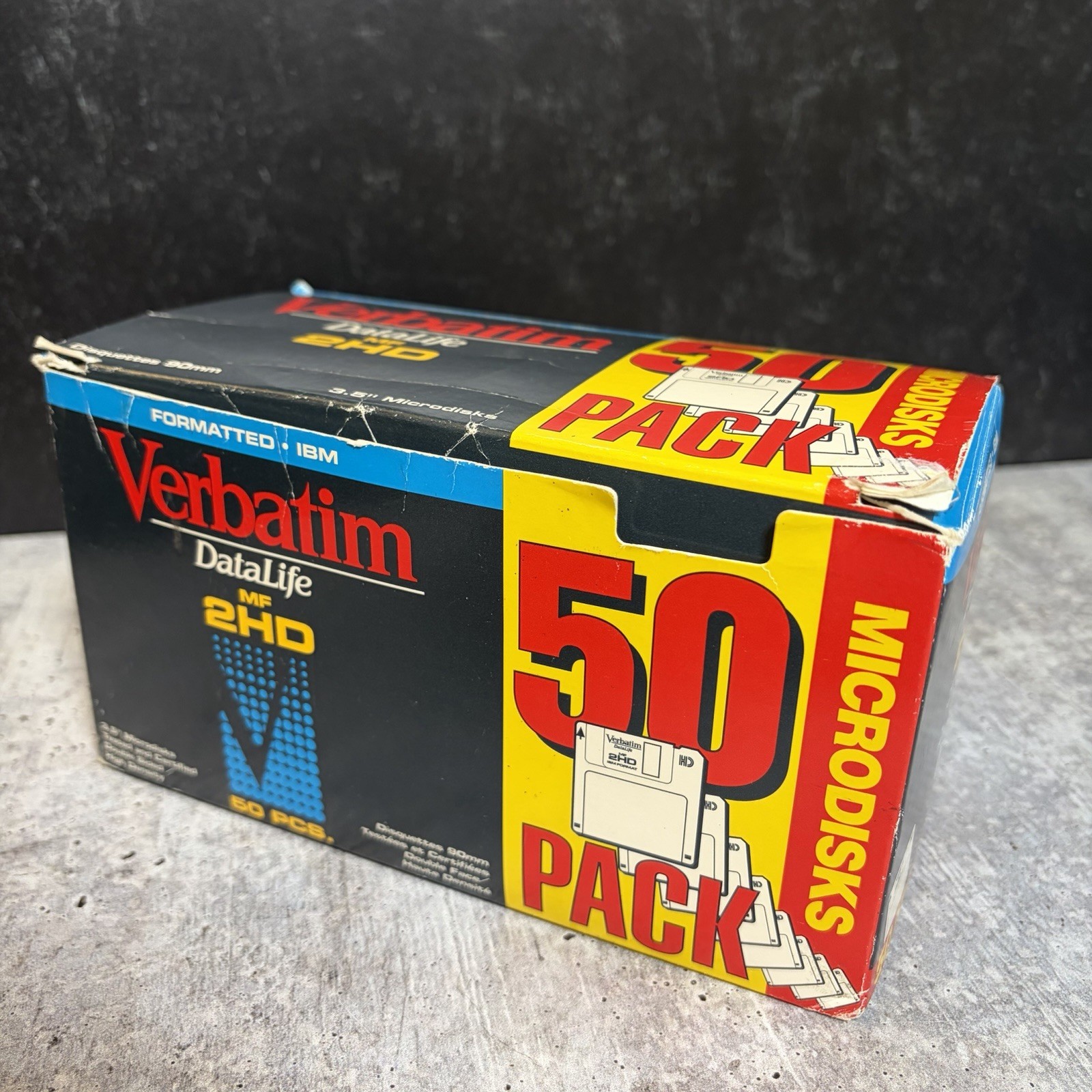 Verbatim DataLife 3.5” Floppy Disks 2HD IBM Format Lot of 25 Vintage Open Box