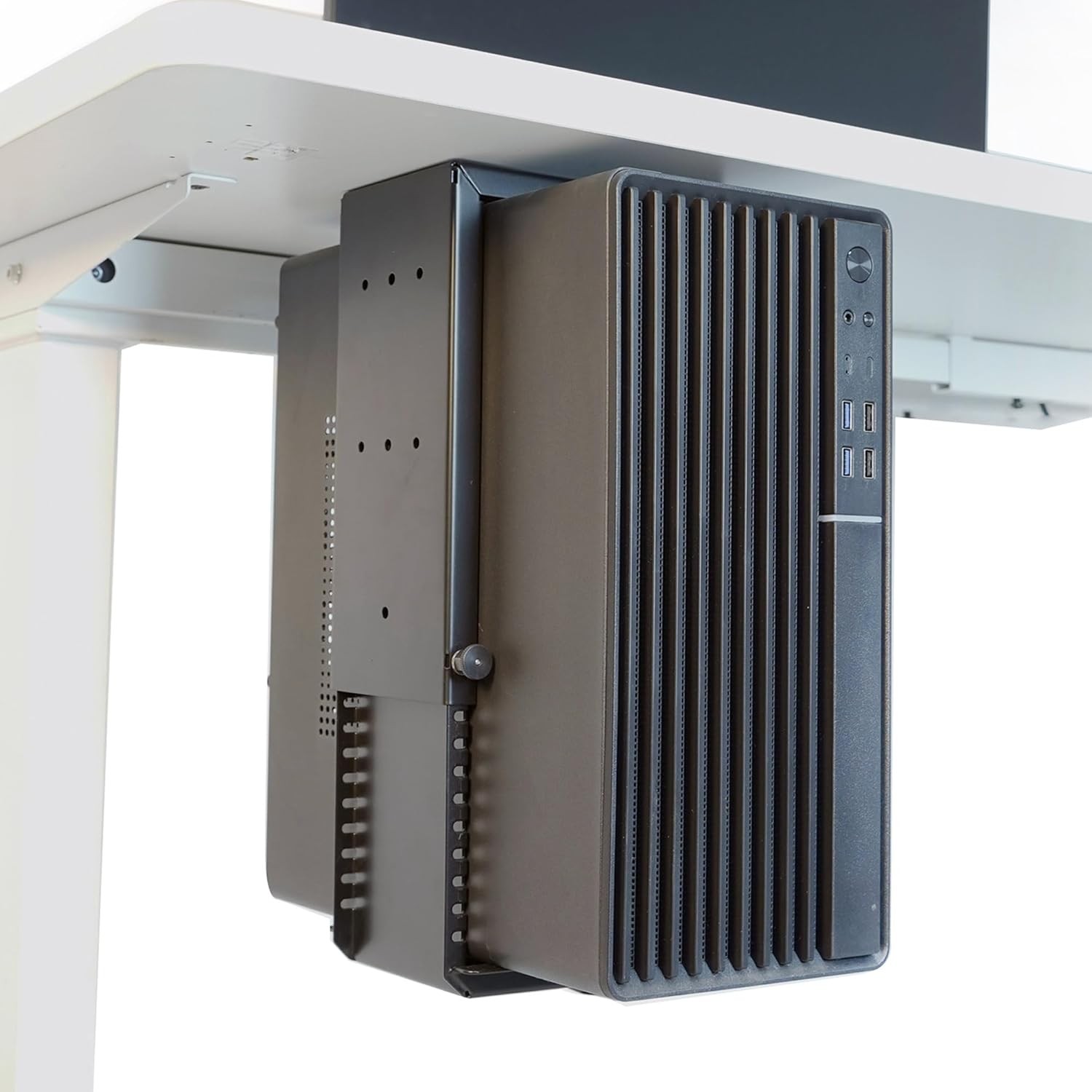 Universal Wall or Under Desk CPU Mount, PC/NAS Bracket – 4.5 to 9.2 inch Wide