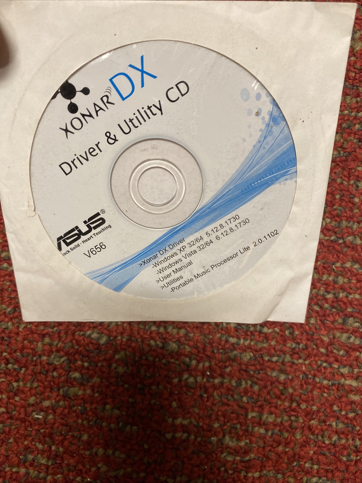XONAR DX Driver & Utility CD Asus V656 CD