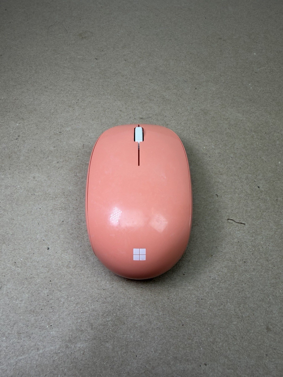 Microsoft Scroll Wheel Wireless Bluetooth Mouse Model 1929- Peach