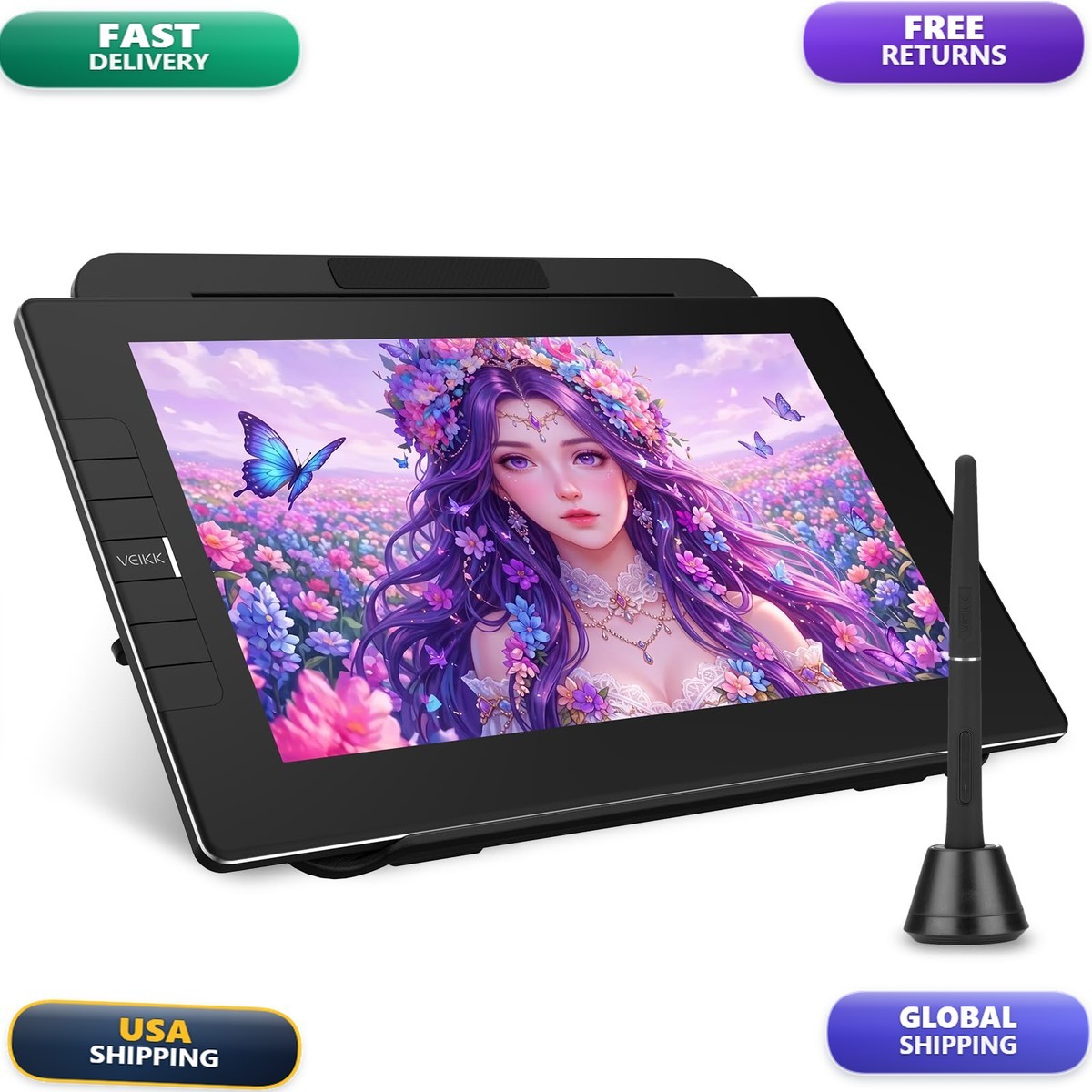 VEIKK VK1200 V3 Drawing Tablet 11.6 Inch Full Laminated Display 16384 Pressure
