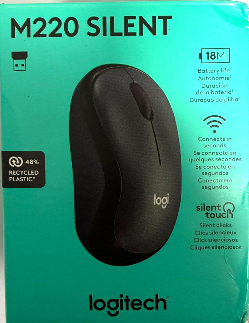 Logitech - 910-006127 - M220 Silent - Wireless Mouse - Off-White