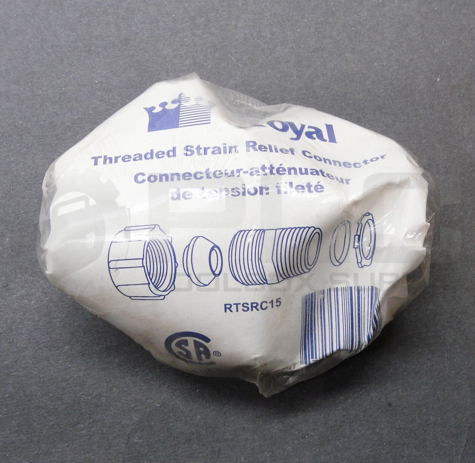 SEALED NEW ROYAL RTSRC15 THREADED STRAIN RELIEF CONNECTOR