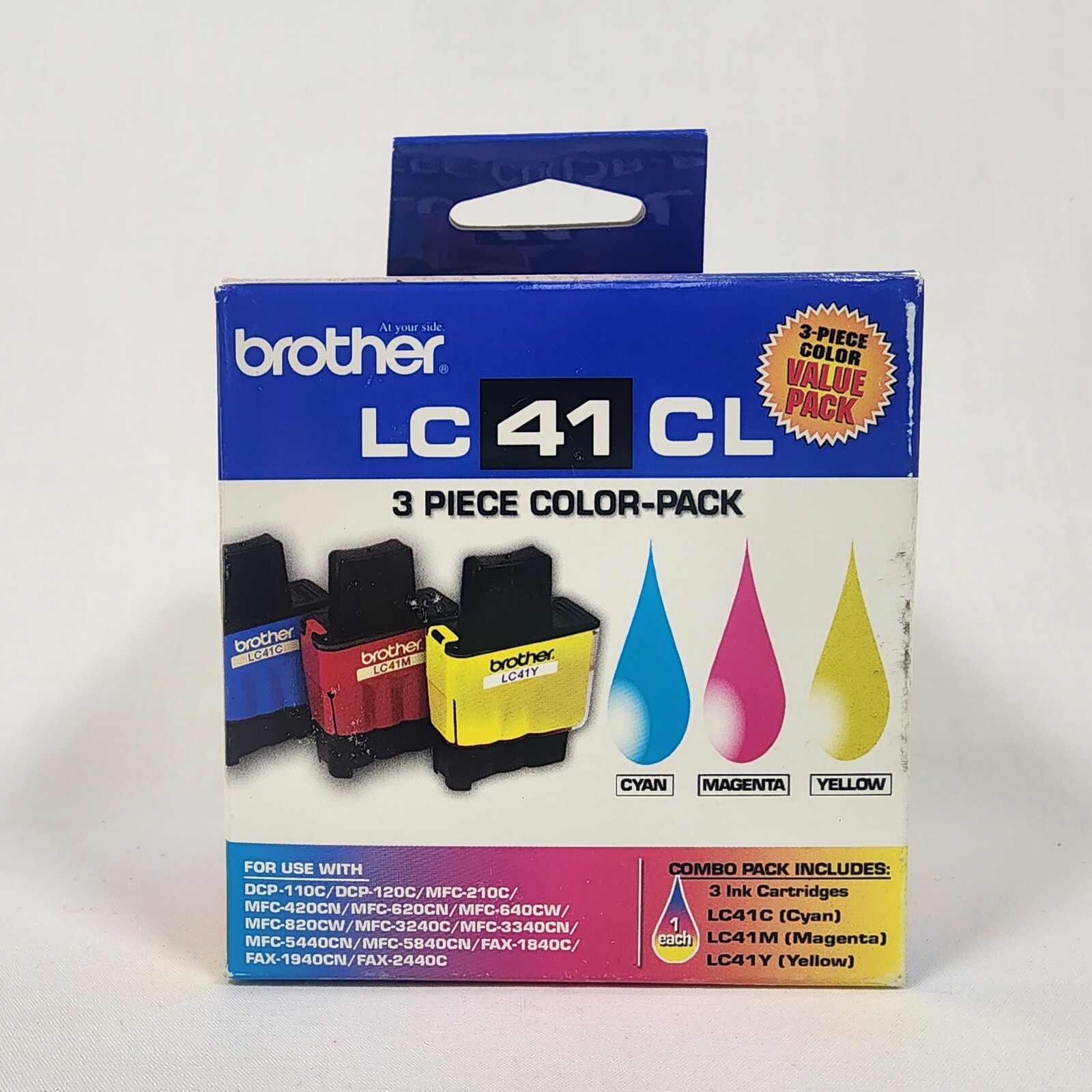 Genuine Brother LC 41CL  Ink Cartridges  (Magenta,Cyan,Yellow)  3 Pack *EXPIRED*