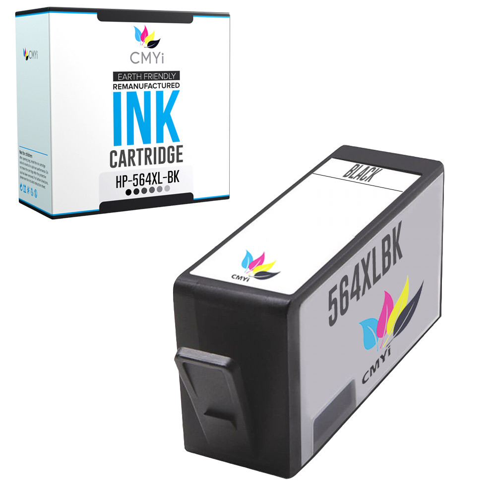 1 PK Replacement Ink Cartridges HP 564XL Black Compatible for 564 XL Deskjet