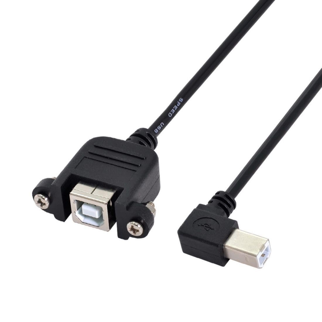 USB 2.0 Type B Male to Type B Female Extension Cable with Screws