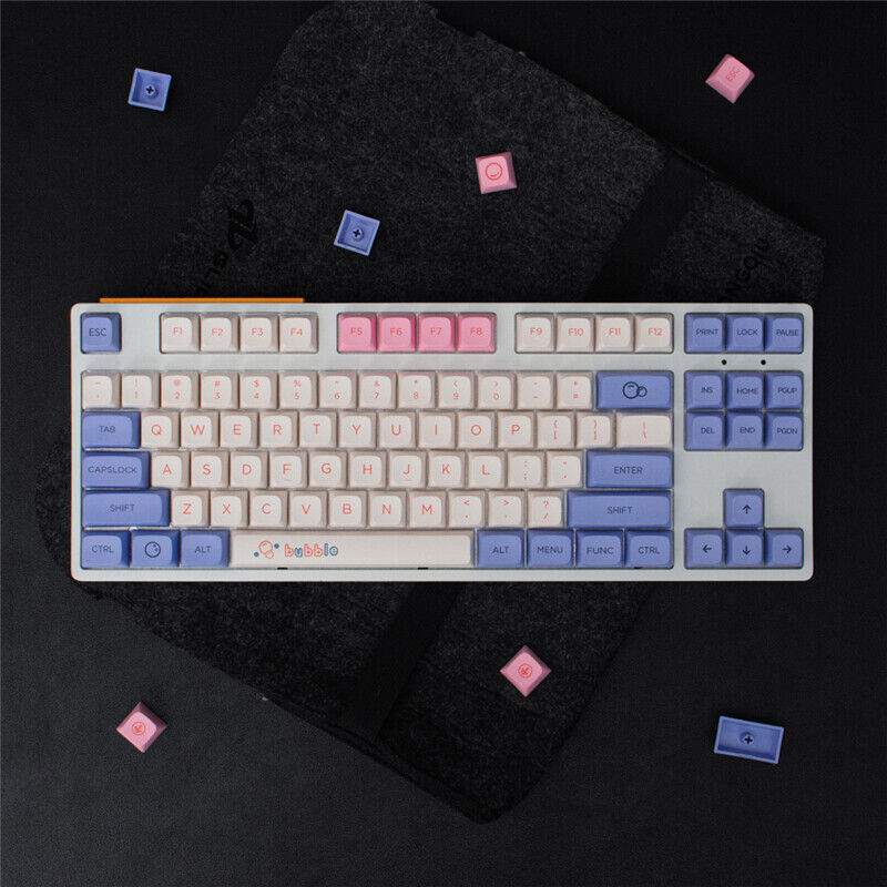 PBT Bubble Theme Keycap Pink Kawaii XDA Profile 127pc/Set For MX Keyboards
