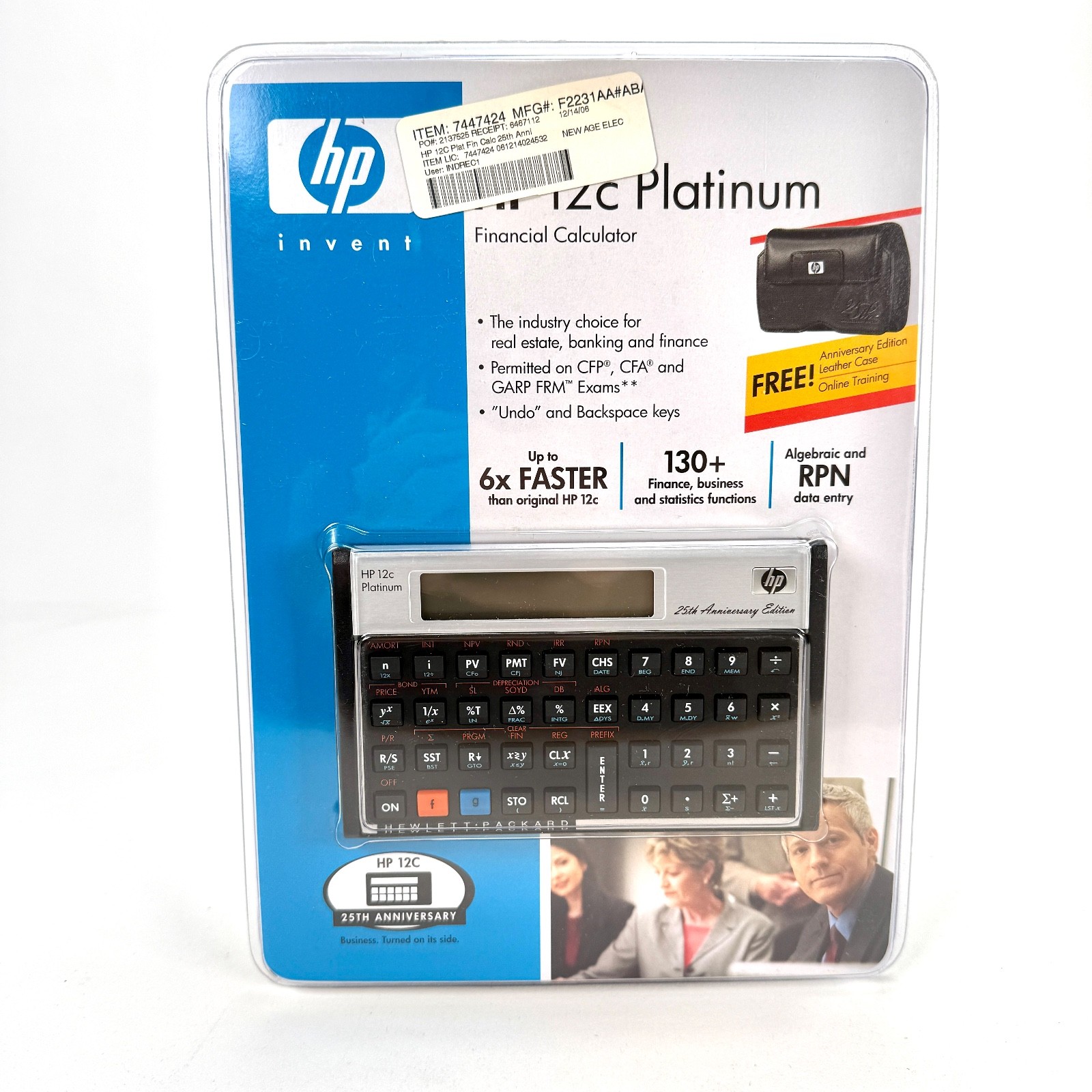 HP 12c Platinum Financial Calculator New Sealed Retro Hewlett Packard HP12c