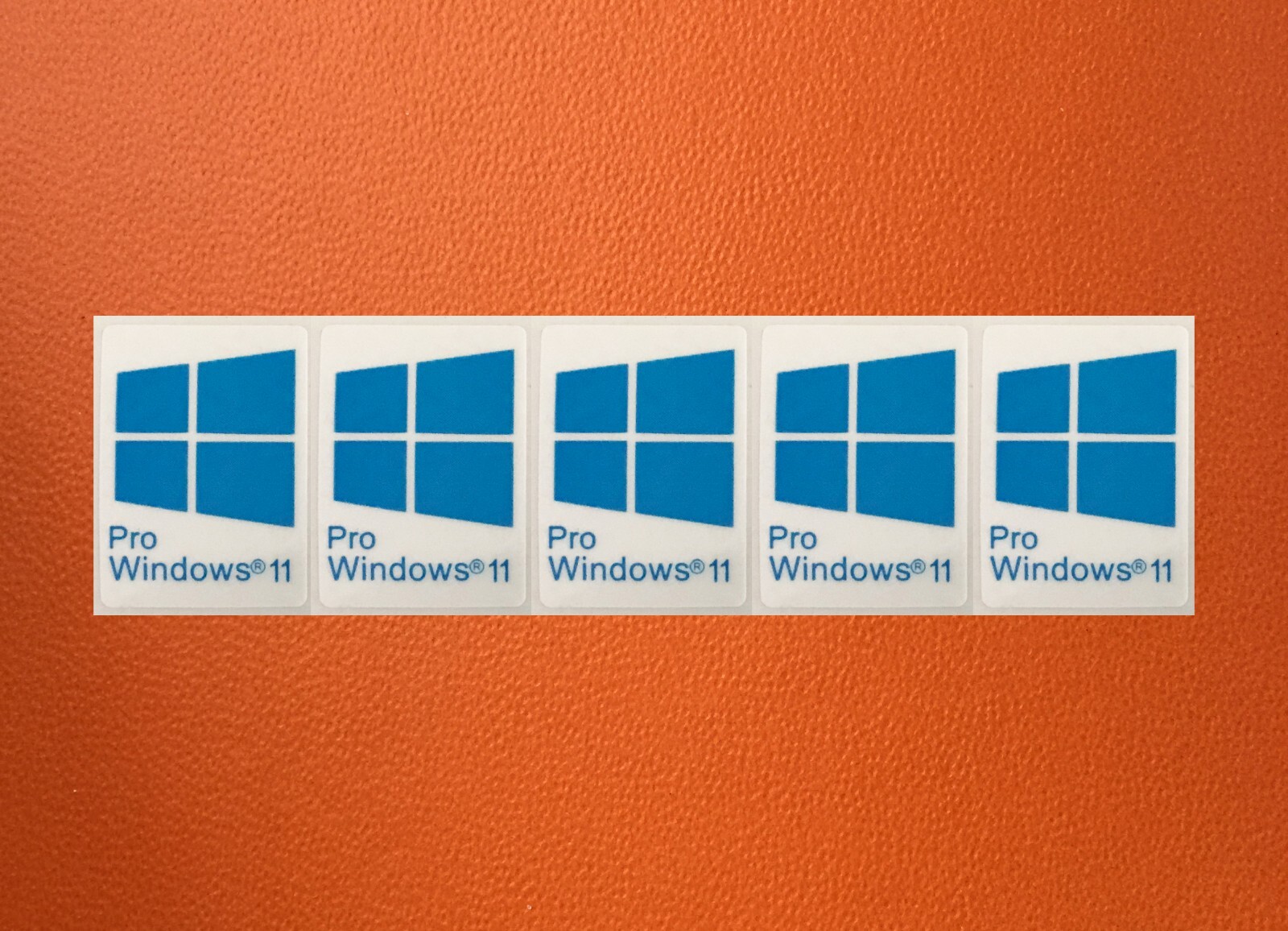 5 PCS Sticker for Window 11 Pro Blue Badge Logo Decal Cyan Color 22mm x 16mm